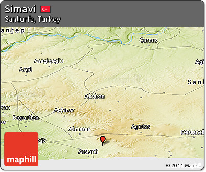 Physical Panoramic Map of Simavi