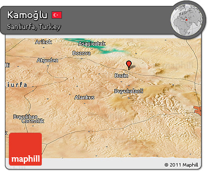 Satellite Panoramic Map of Kamoğlu