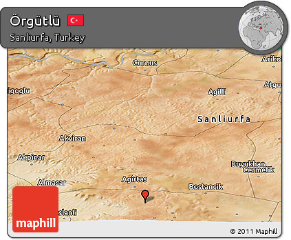 Satellite Panoramic Map of Örgütlü