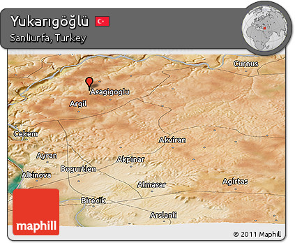 Satellite Panoramic Map of Yukarıgöğlü
