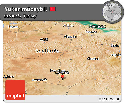 Satellite Panoramic Map of Yukarımüzeybil
