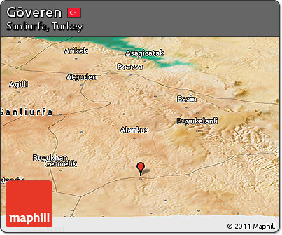 Satellite Panoramic Map of Göveren