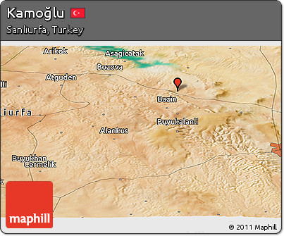 Satellite Panoramic Map of Kamoğlu