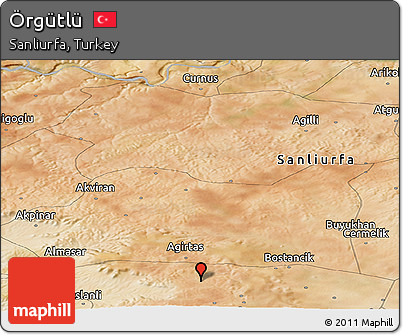 Satellite Panoramic Map of Örgütlü