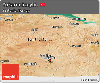 Satellite Panoramic Map of Yukarımüzeybil