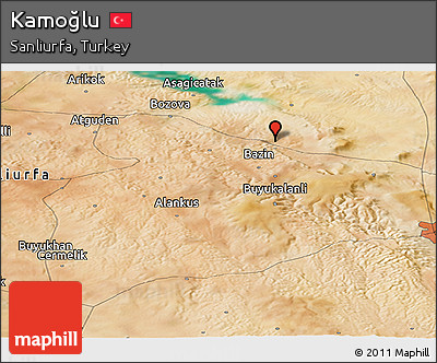 Satellite Panoramic Map of Kamoğlu