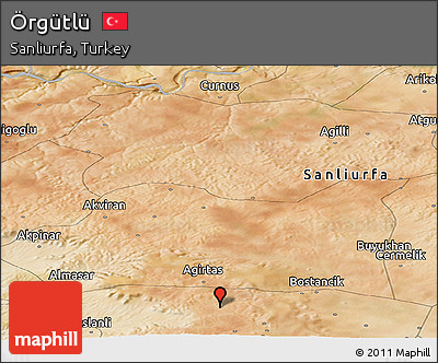 Satellite Panoramic Map of Örgütlü