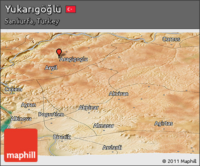 Satellite Panoramic Map of Yukarıgöğlü