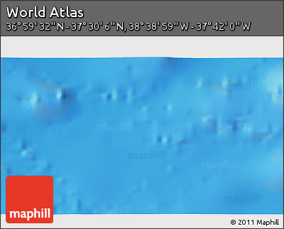 Physical 3D Map of the Area around 37° 14' 49" N, 38° 10' 29" W
