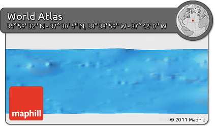 Physical Panoramic Map of the Area around 37° 14' 49" N, 38° 10' 29" W