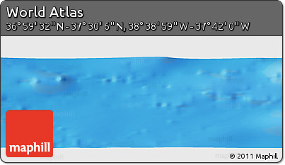 Physical Panoramic Map of the Area around 37° 14' 49" N, 38° 10' 29" W