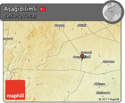 Physical 3D Map of Aşağıdilimli