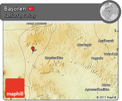 Physical 3D Map of Başören