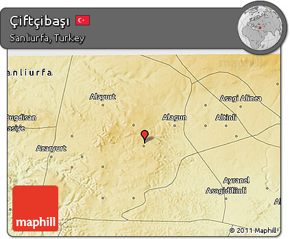 Physical 3D Map of Çiftçibaşı
