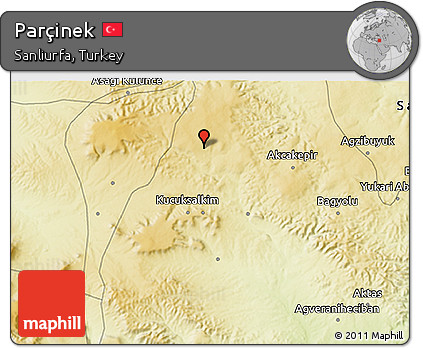 Physical 3D Map of Parçinek