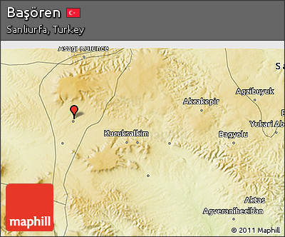 Physical 3D Map of Başören