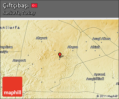 Physical 3D Map of Çiftçibaşı