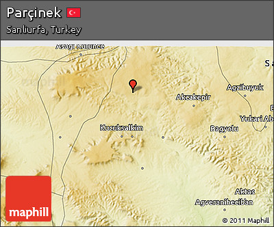 Physical 3D Map of Parçinek