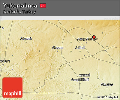 Physical 3D Map of Yukarıalınca
