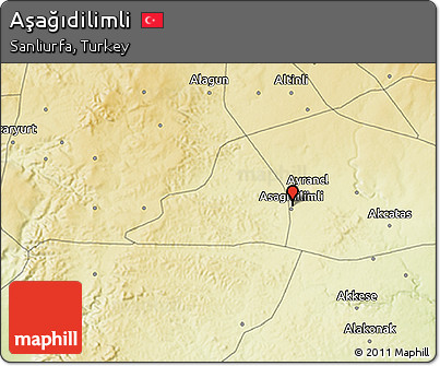 Physical 3D Map of Aşağıdilimli