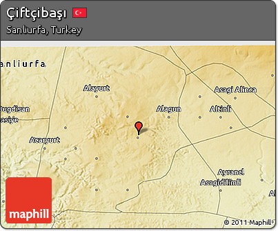 Physical 3D Map of Çiftçibaşı