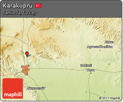 Physical 3D Map of Karaköprü