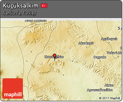 Physical 3D Map of Küçüksalkım