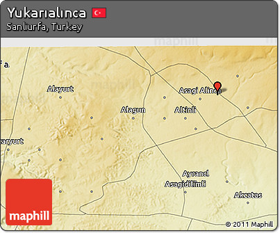 Physical 3D Map of Yukarıalınca