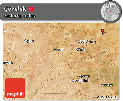 Satellite 3D Map of Çökelek