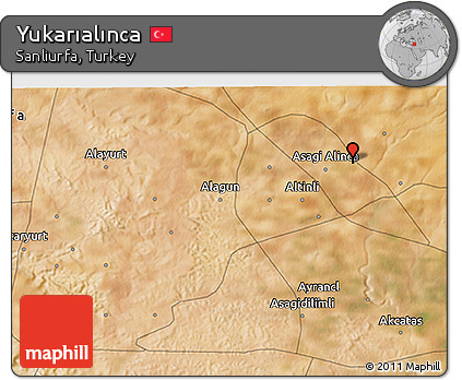 Satellite 3D Map of Yukarıalınca