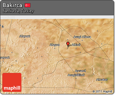 Satellite 3D Map of Bakırca