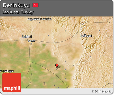 Satellite 3D Map of Derinkuyu