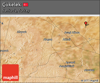 Satellite 3D Map of Çökelek