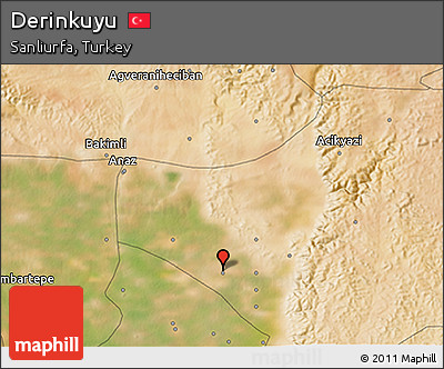 Satellite 3D Map of Derinkuyu
