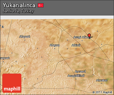 Satellite 3D Map of Yukarıalınca