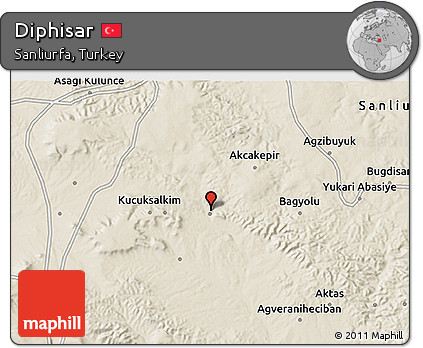 Shaded Relief 3D Map of Diphisar