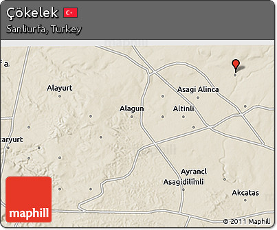 Shaded Relief 3D Map of Çökelek