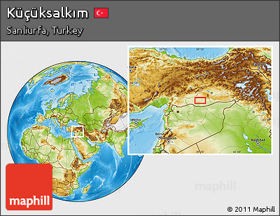 Physical Location Map of Küçüksalkım