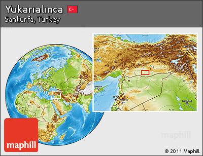 Physical Location Map of Yukarıalınca