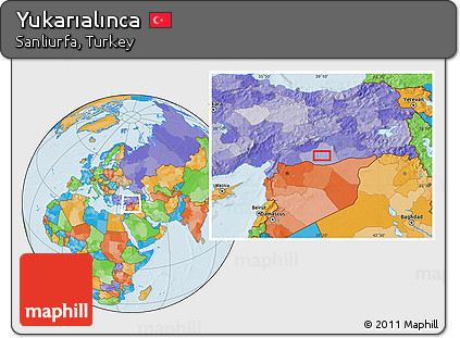 Political Location Map of Yukarıalınca