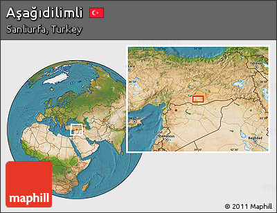 Satellite Location Map of Aşağıdilimli