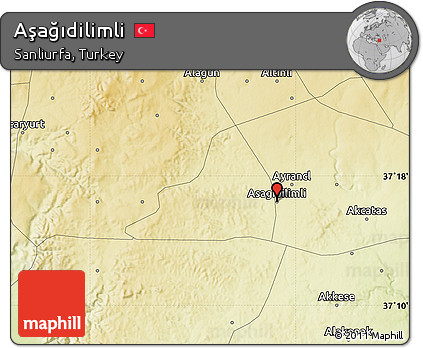 Physical Map of Aşağıdilimli