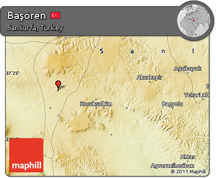 Physical Map of Başören