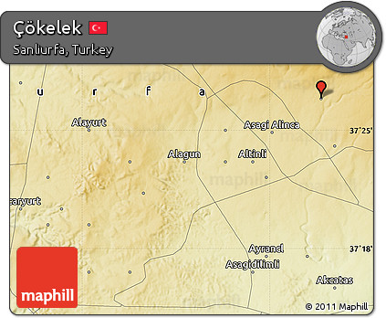 Physical Map of Çökelek