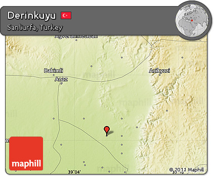 Physical Map of Derinkuyu