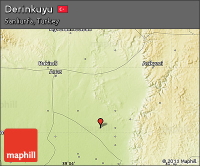 Physical Map of Derinkuyu