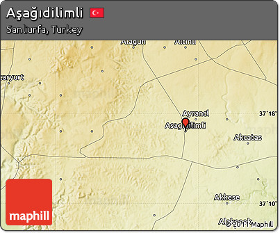 Physical Map of Aşağıdilimli