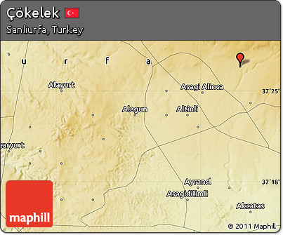 Physical Map of Çökelek