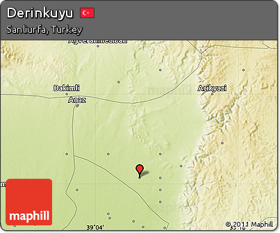 Physical Map of Derinkuyu