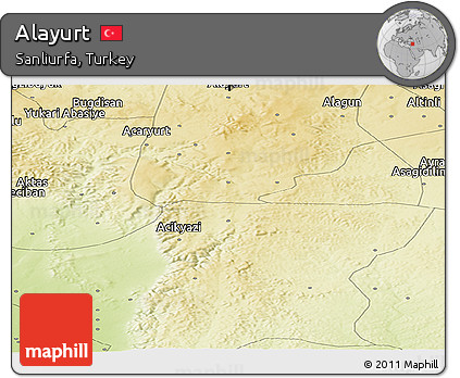 Physical Panoramic Map of Alayurt